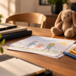 a cozy child's workspace.